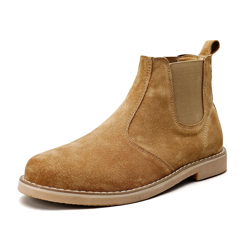 Botte orthopédique homme à enfiler élégante camel