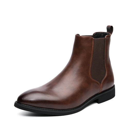 Botte orthopédique homme à enfiler moderne marron