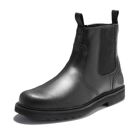 Botte orthopédique homme à fermeture chic urbain noir
