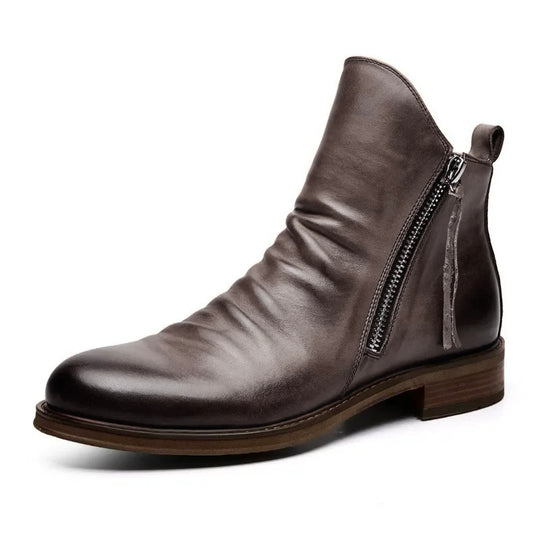  Botte orthopédique homme à fermeture éclair pratique gris