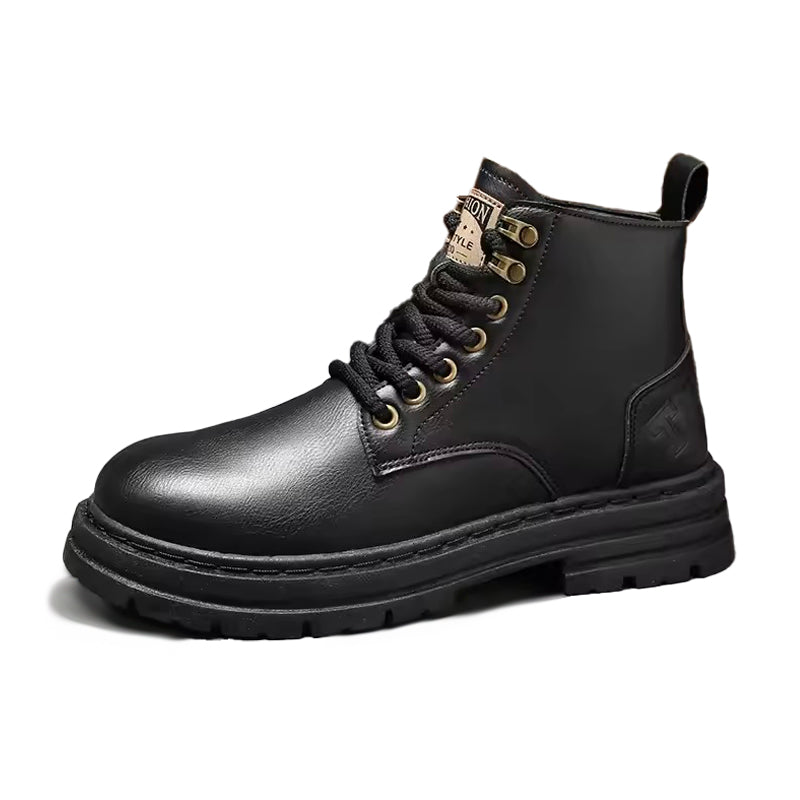 Botte orthopédique homme imperméable et résistante noir