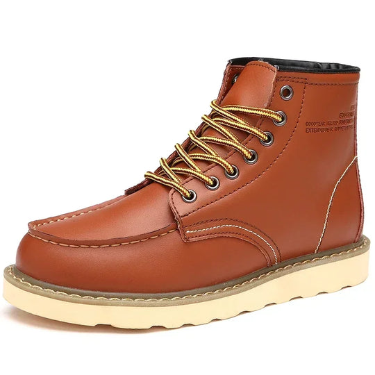Botte orthopédique homme marche tout-terrain marron