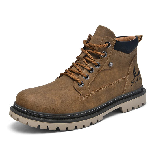Botte orthopédique homme à semelle renforcée marron