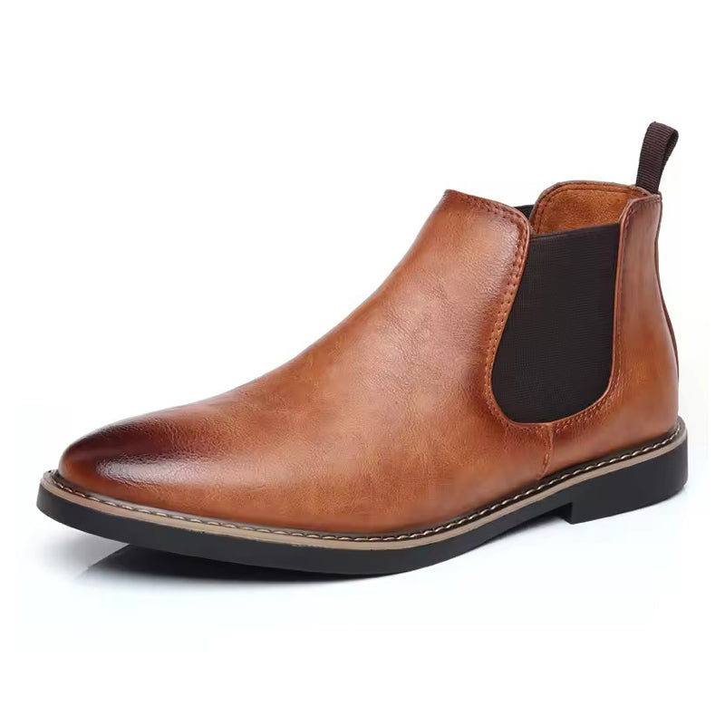 Botte orthopédique homme style vieilli moderne marron 