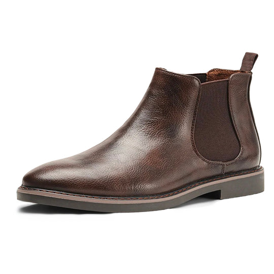 Botte orthopédique homme style vieilli moderne marron foncé