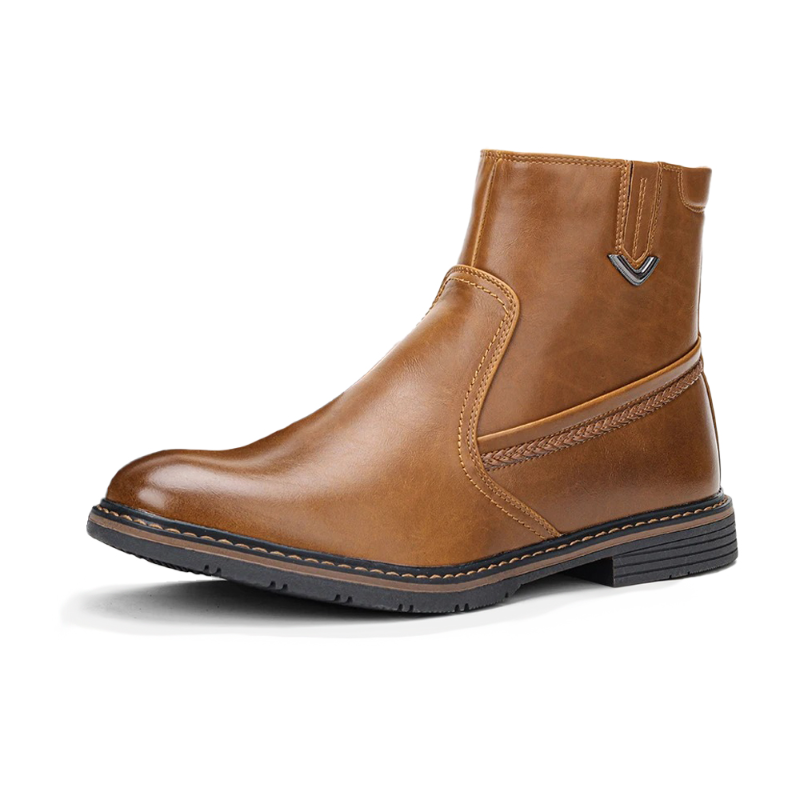  Botte orthopédique homme style vintage marron