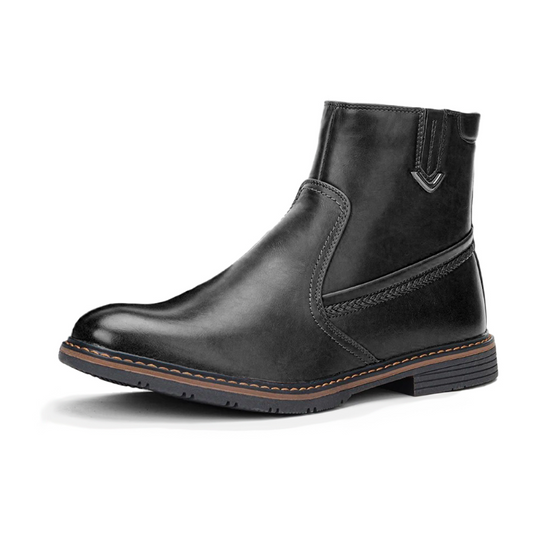 Botte orthopédique homme style vintage noir