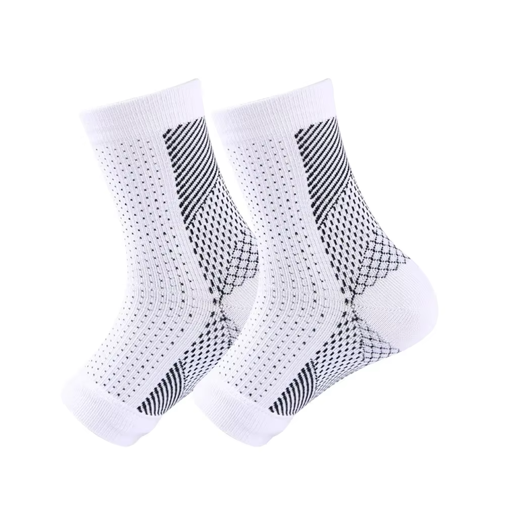Chaussette orthopédique femme de compression plantaire blanc