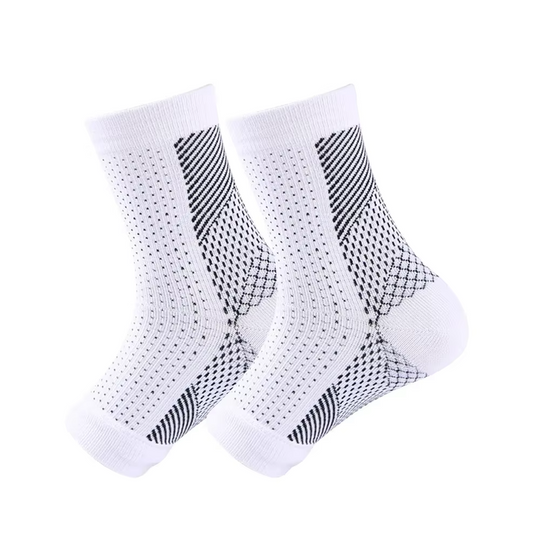 Chaussette orthopédique femme de compression plantaire blanc