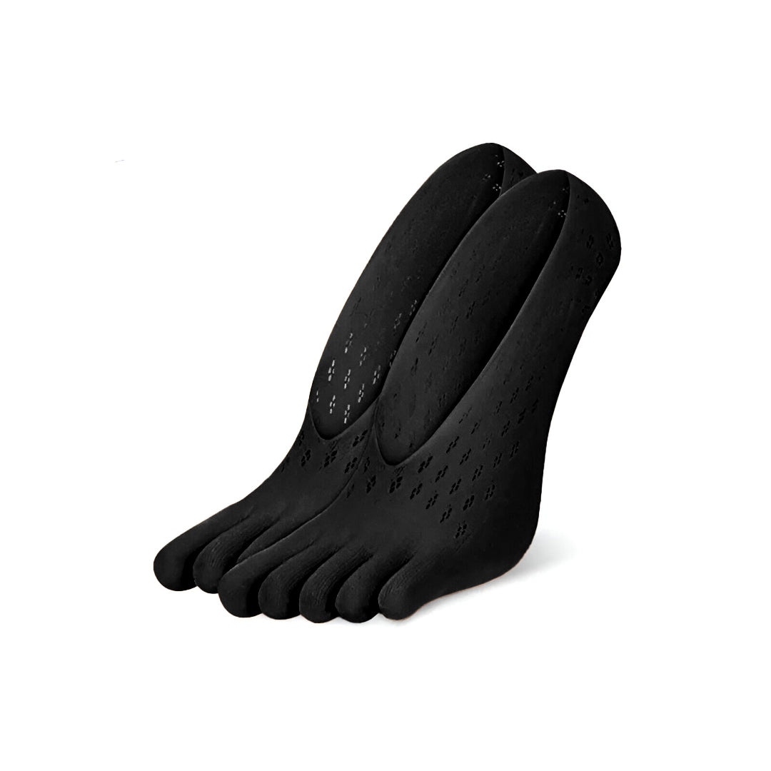 Chaussette orthopédique femme invisible à orteils séparés noir