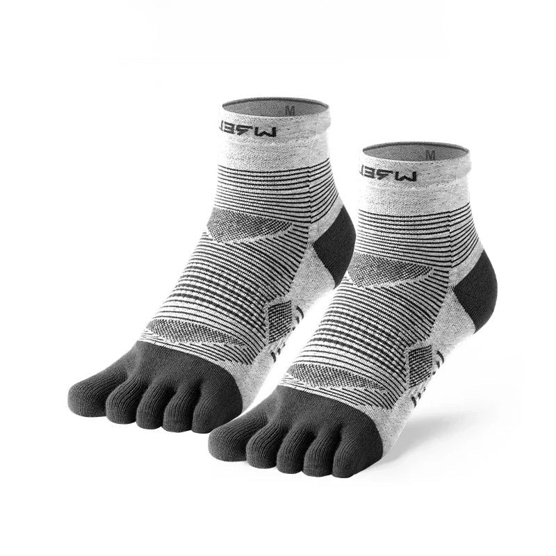 Chaussette orthopédique homme à 5 doigts pour sport gris