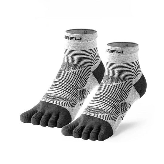 Chaussette orthopédique homme à 5 doigts pour sport gris