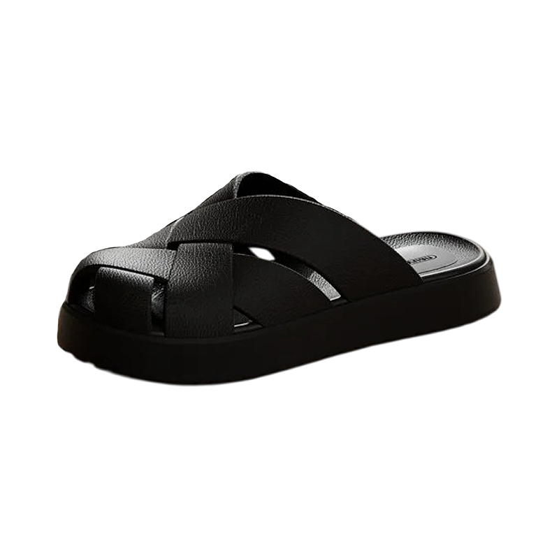 Chausson orthopédique femme antidérapant été noir