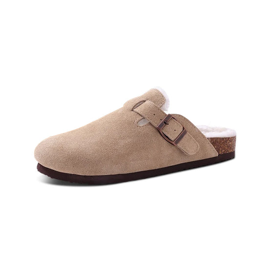 Chausson orthopédique femme à bride réglable beige