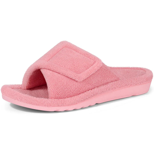 Chausson orthopédique femme en tissu éponge doux rose