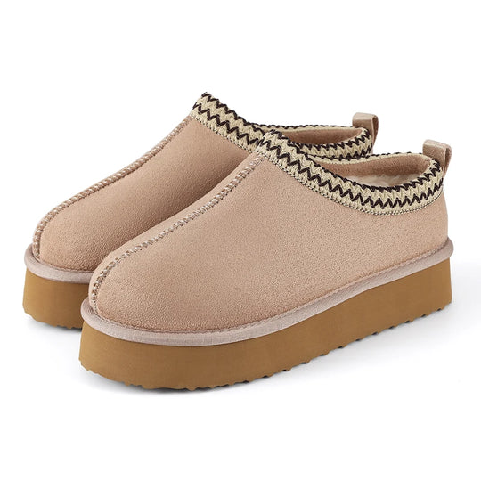 Chausson orthopédique femme semelle plateforme beige