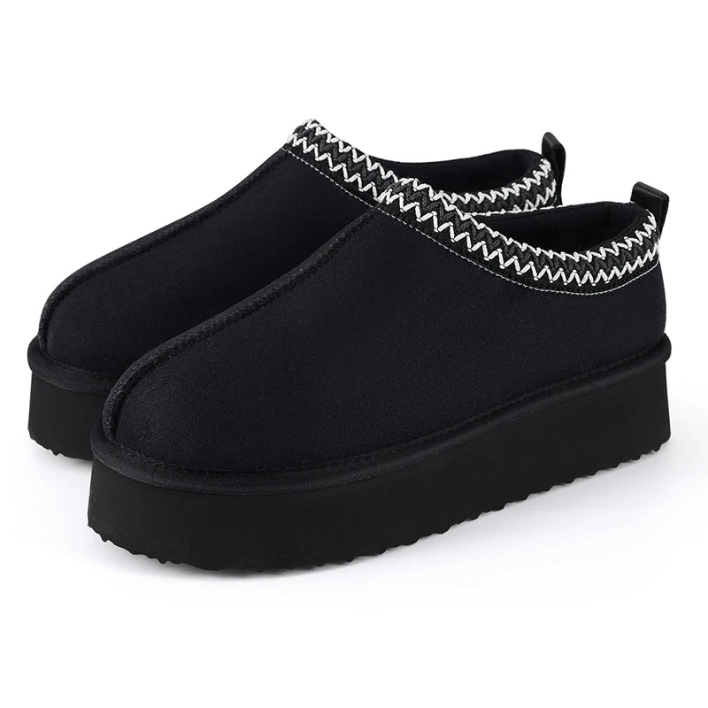 Chausson orthopédique femme semelle plateforme noir