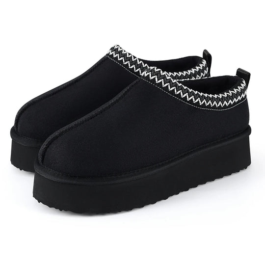 Chausson orthopédique femme semelle plateforme noir
