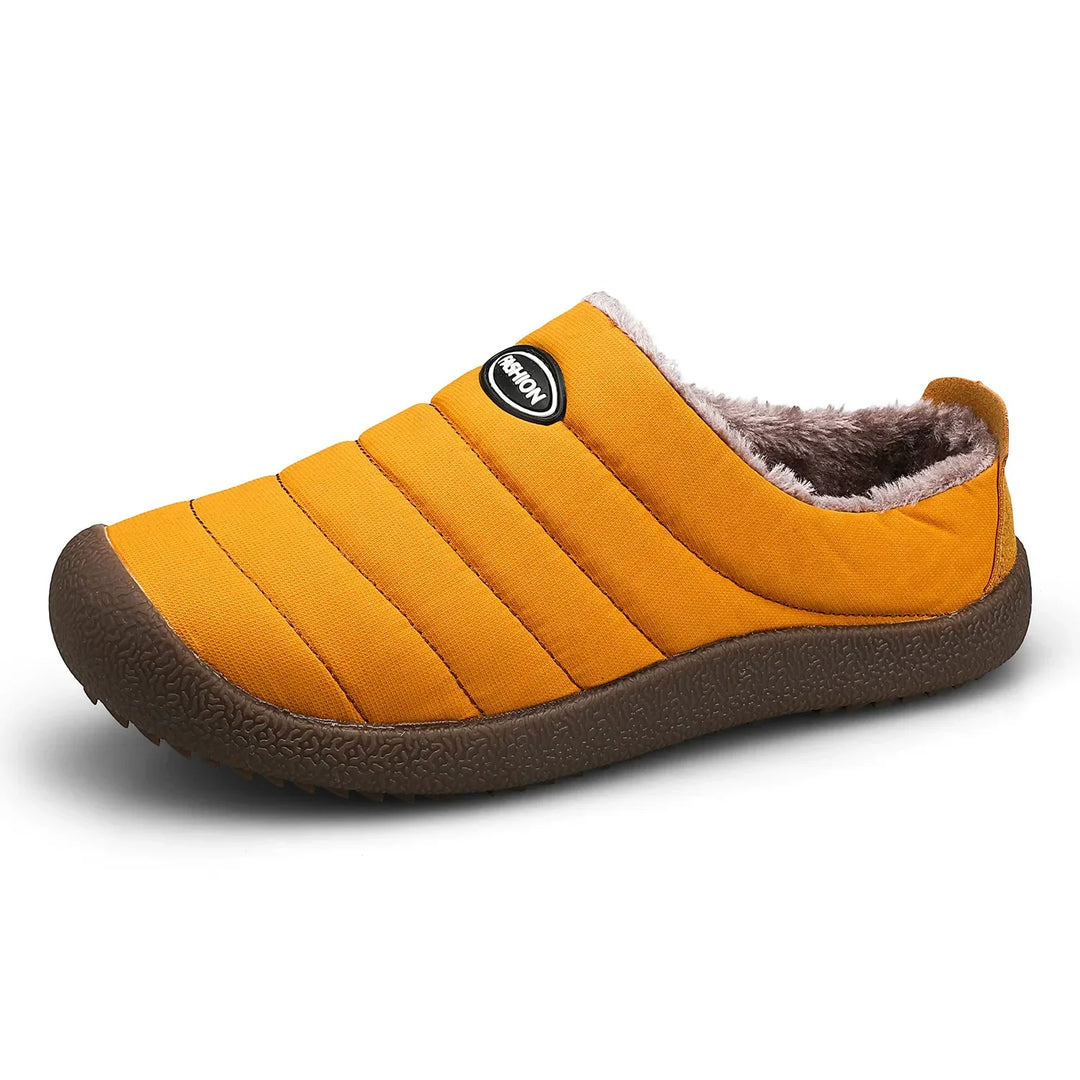 Chausson orthopédique homme chaud style sneaker jaune