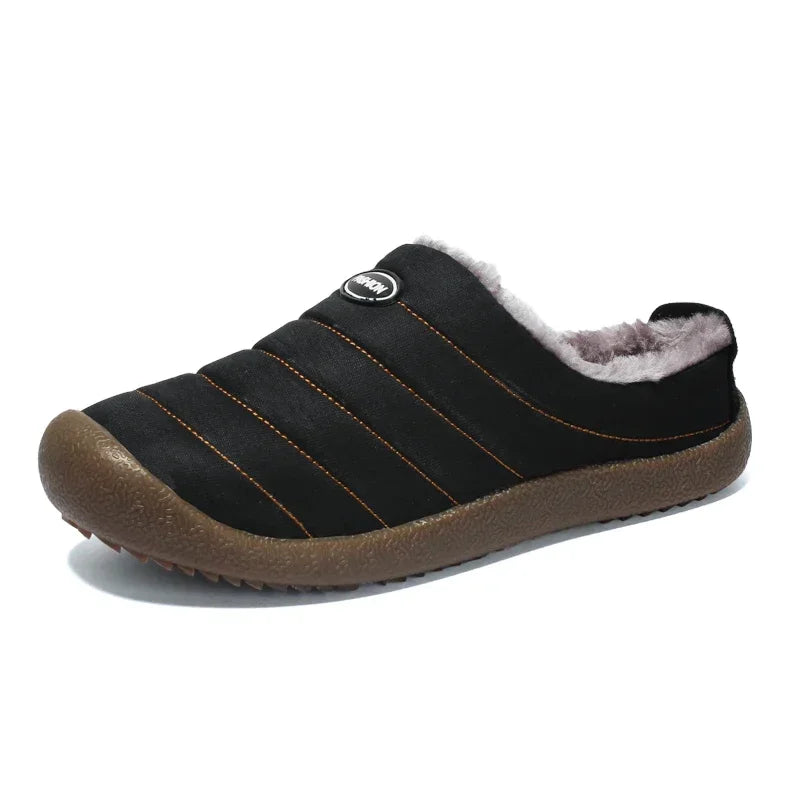 Chausson orthopédique homme chaud style sneaker noir