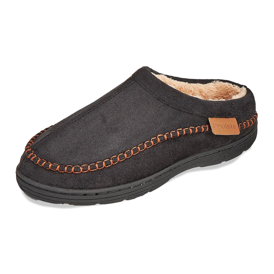 Chausson orthopédique homme effet suédine doublé chaud noir