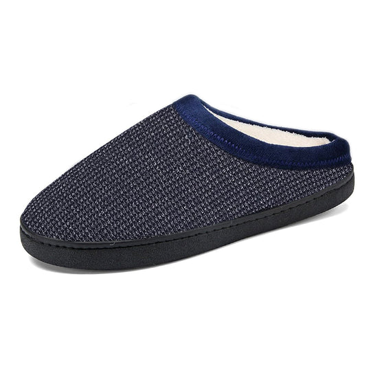 Chausson orthopédique homme maille souple hiver bleu
