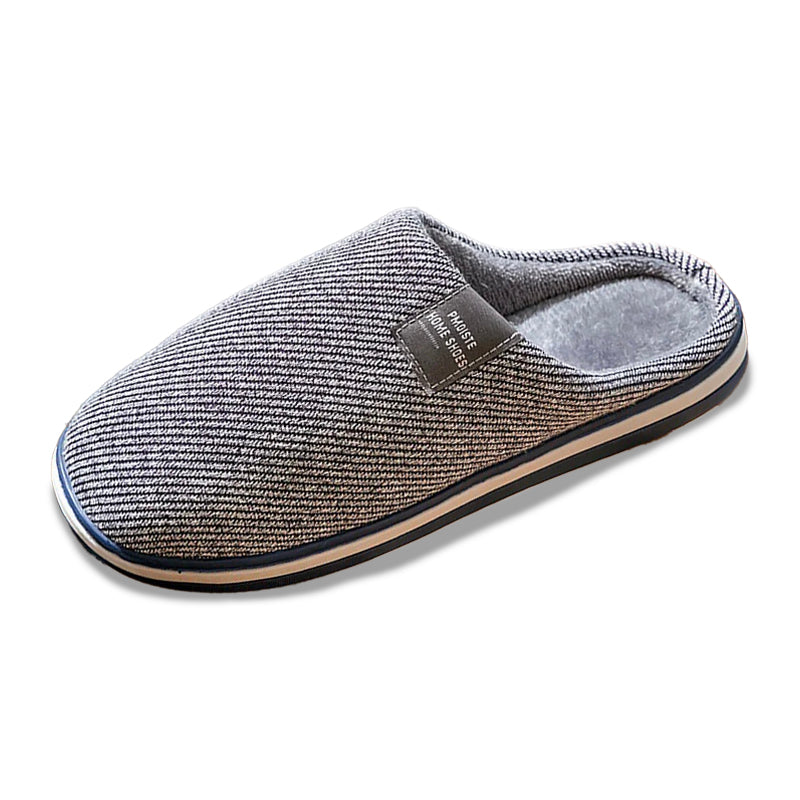 Chausson orthopédique homme rayé esprit rétro bleu