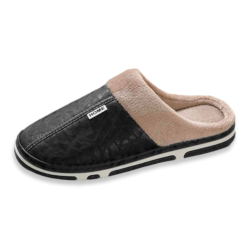 Chausson orthopédique homme semelle épaisse confort noir