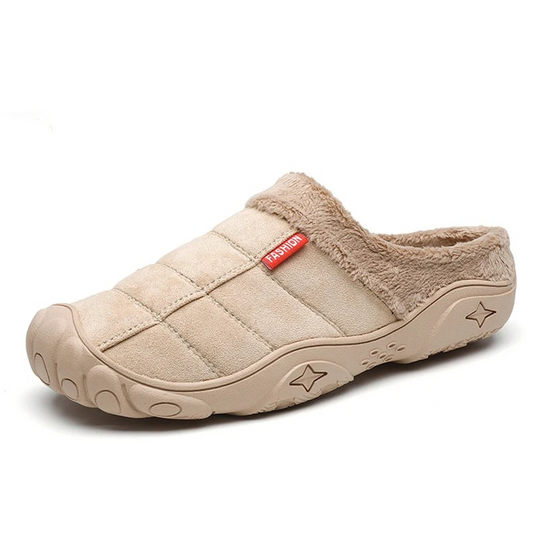 Chausson orthopédique homme semelle sport antiglisse beige