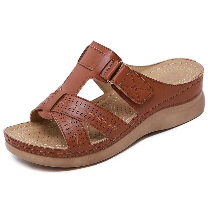 Claquette orthopédique femme confort quotidien marron