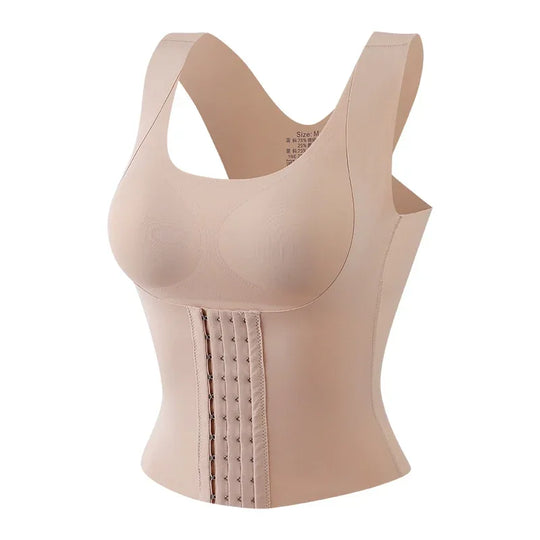 Corset orthopédique lombaire gainant 3-en-1 avec fermeture à crochets