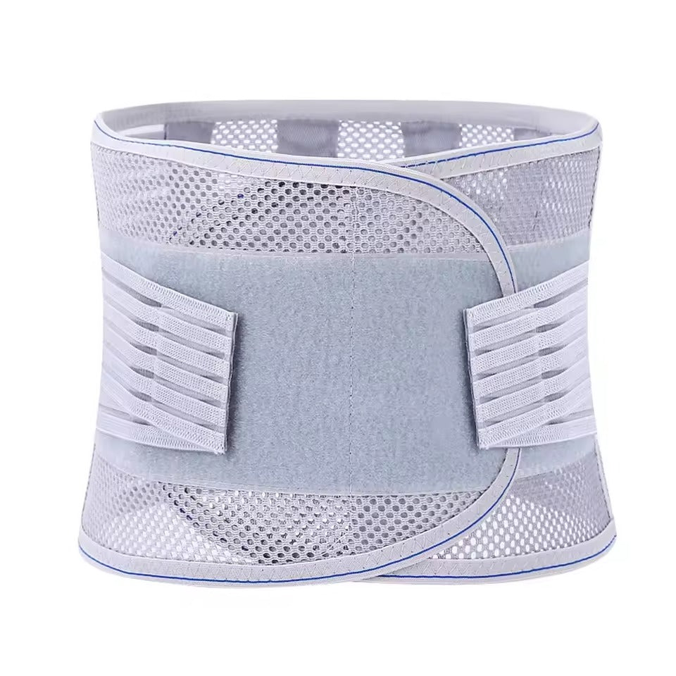 Corset orthopédique lombaire respirant et souple gris