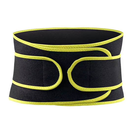Corset orthopédique lombaire sport ajustable à double sangle jaune