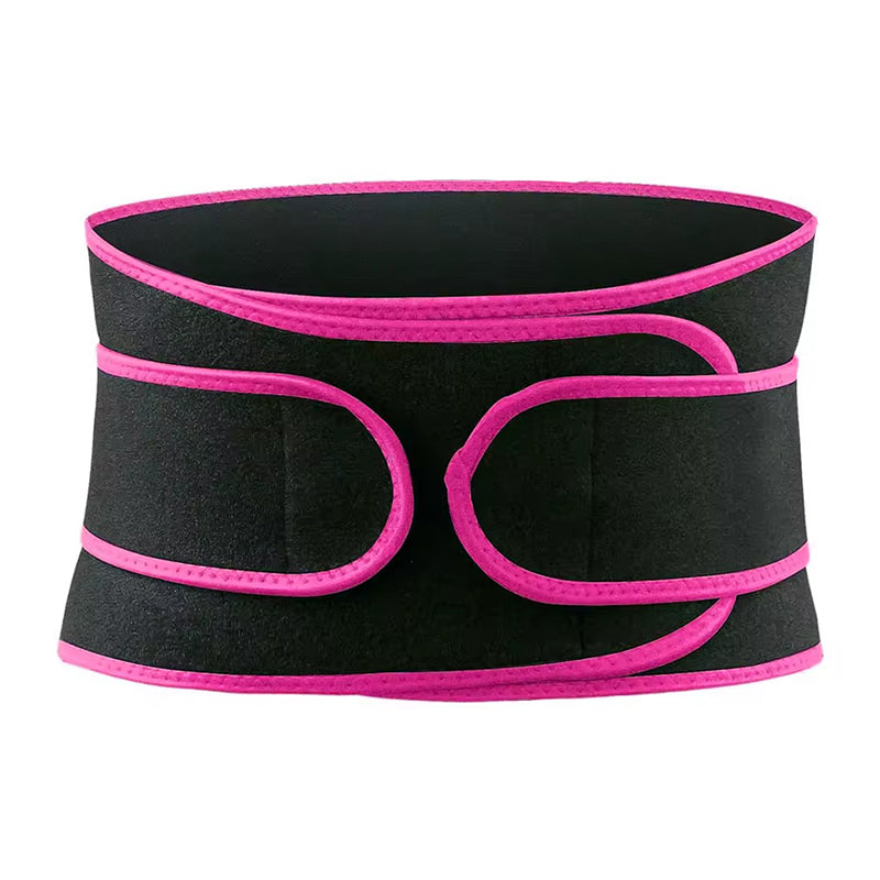 Corset orthopédique lombaire sport ajustable à double sangle rose
