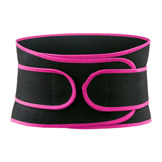 Corset orthopédique lombaire sport ajustable à double sangle rose