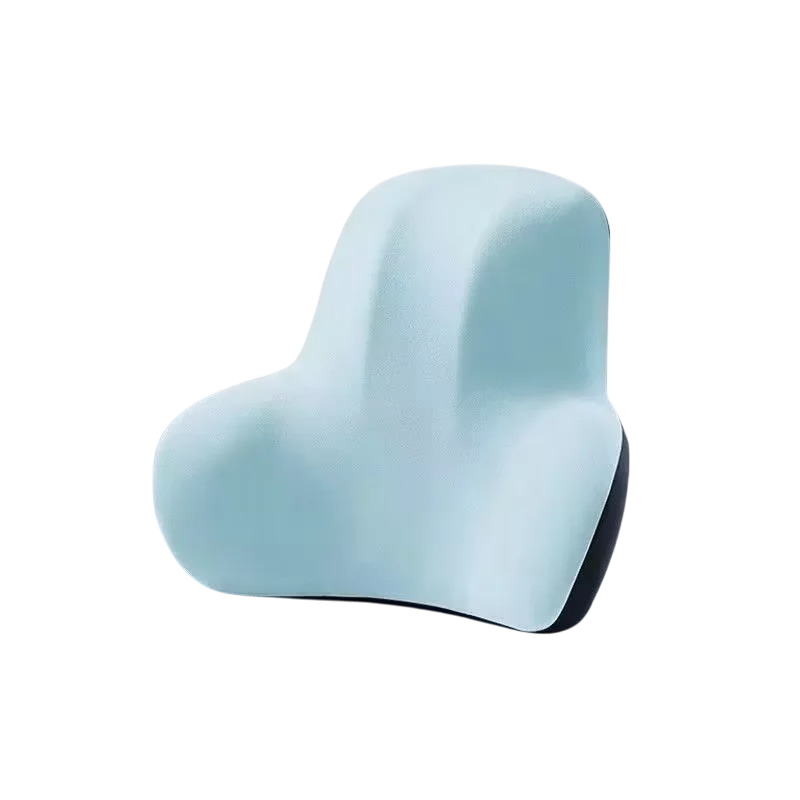 Coussin orthopédique lombaire posture enveloppante bleu