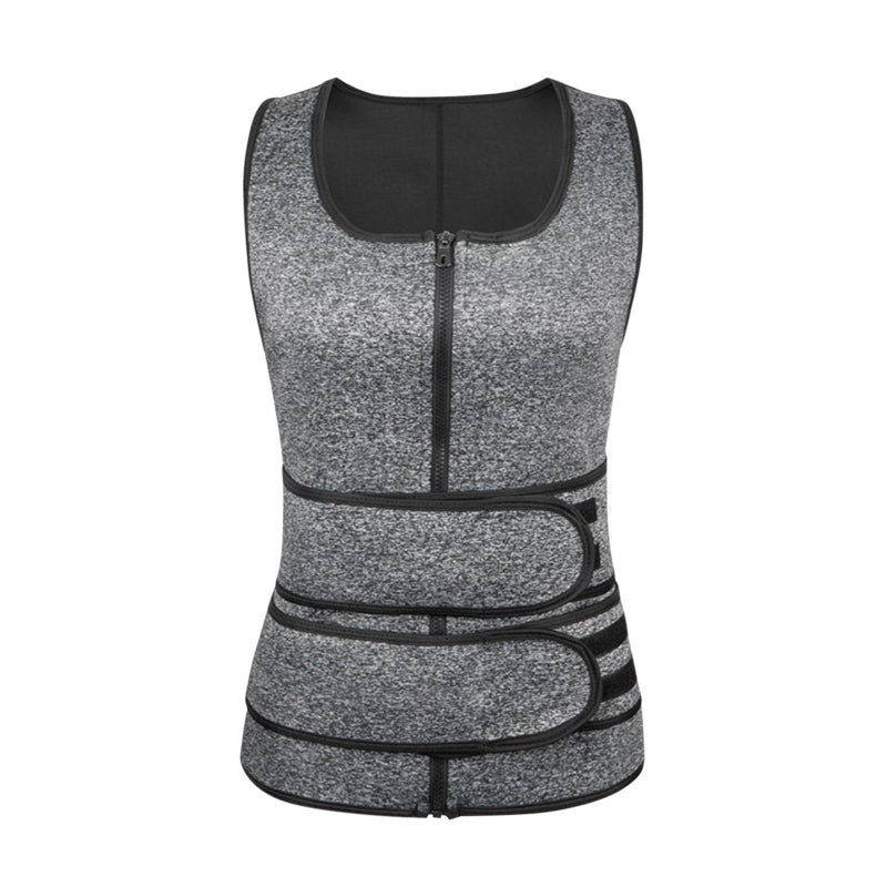 Gilet orthopédique correcteur et gainant zippé gris