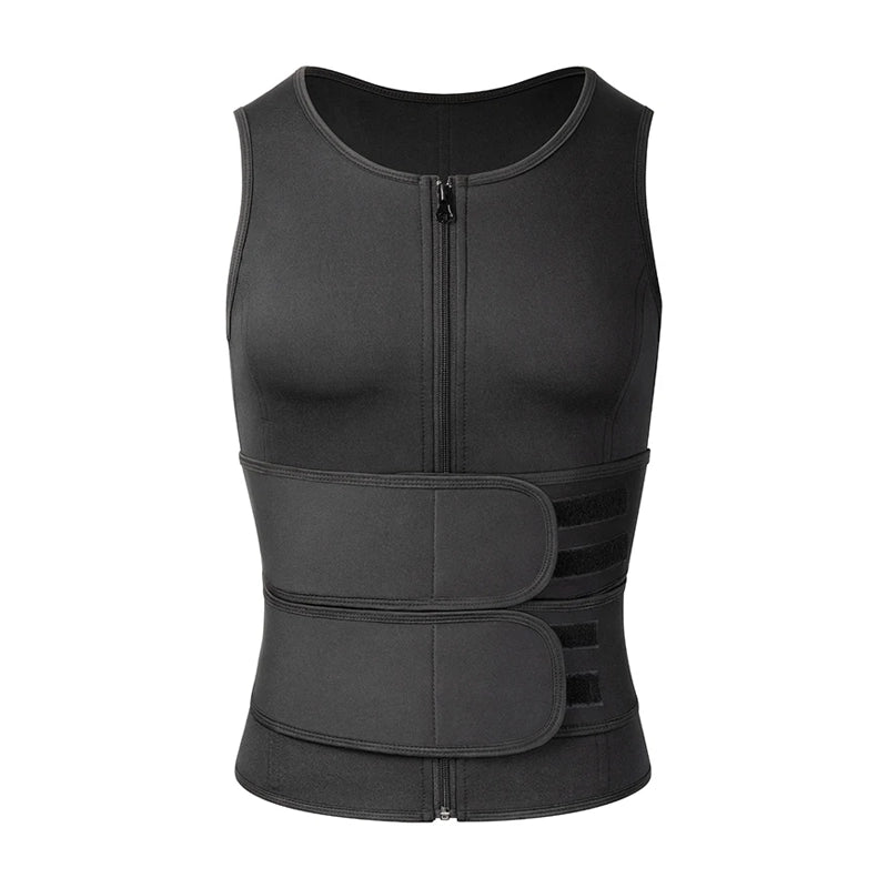 Gilet orthopédique correcteur et gainant zippé noir