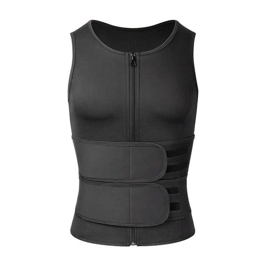 Gilet orthopédique correcteur et gainant zippé noir