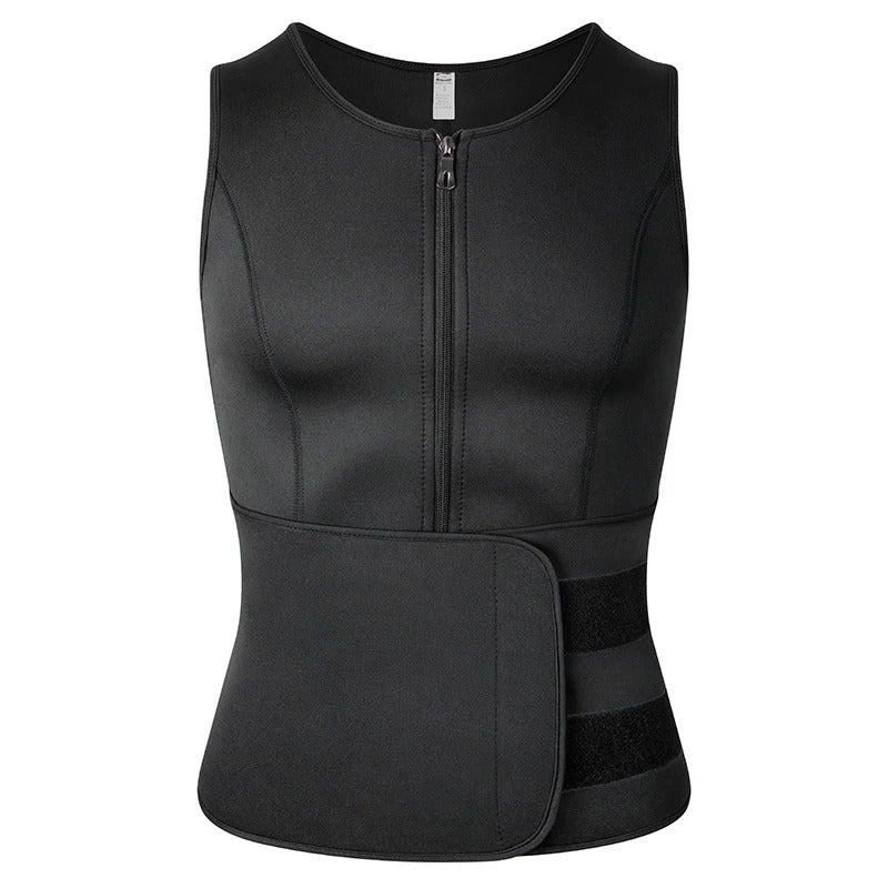 Gilet orthopédique gainant avec ceinture abdominale noir