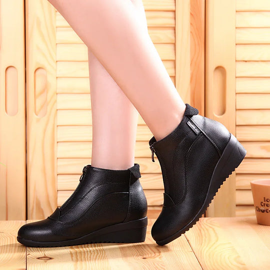 Botte orthopédique femme zippée confort