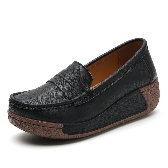 Mocassin orthopédique femme semelle amortissante noir
