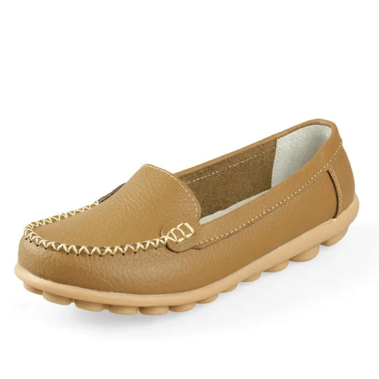 Mocassin orthopédique femme semelle épaisse camel