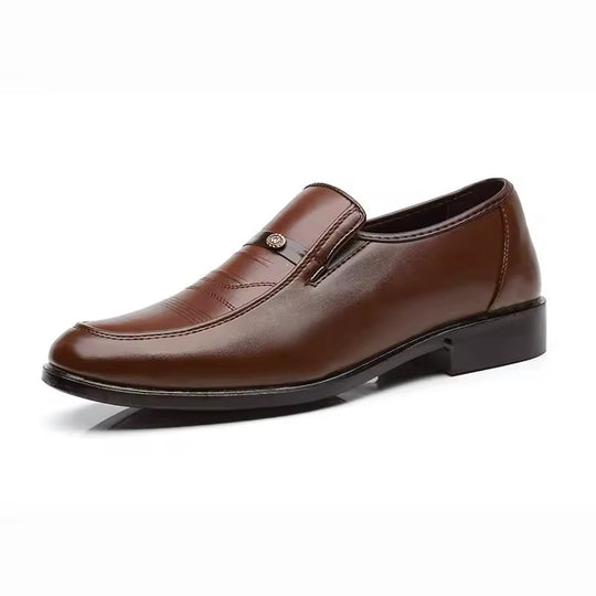 Mocassin orthopédique homme bout carré élégant marron