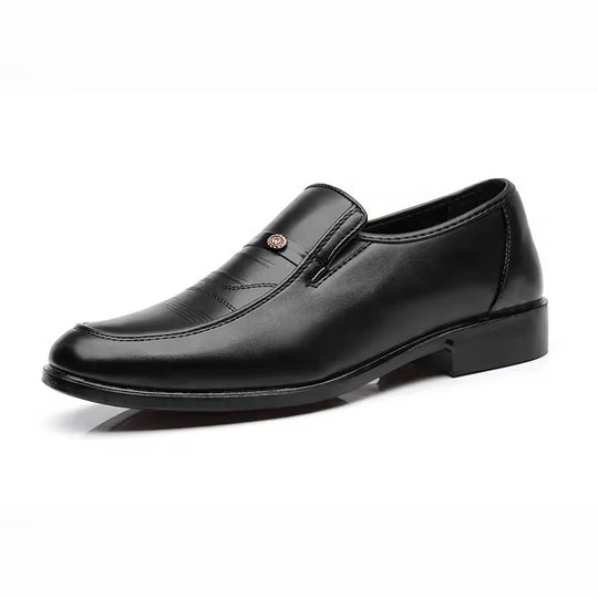 Mocassin orthopédique homme bout carré élégant noir