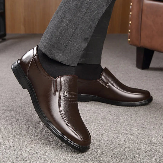 Mocassin orthopédique homme chic à bout arrondi