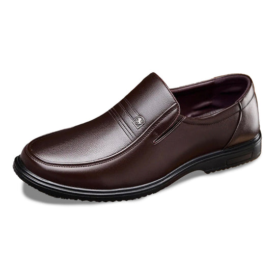  Mocassin orthopédique homme chic à bout arrondi marron