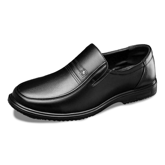 Mocassin orthopédique homme chic à bout arrondi noir