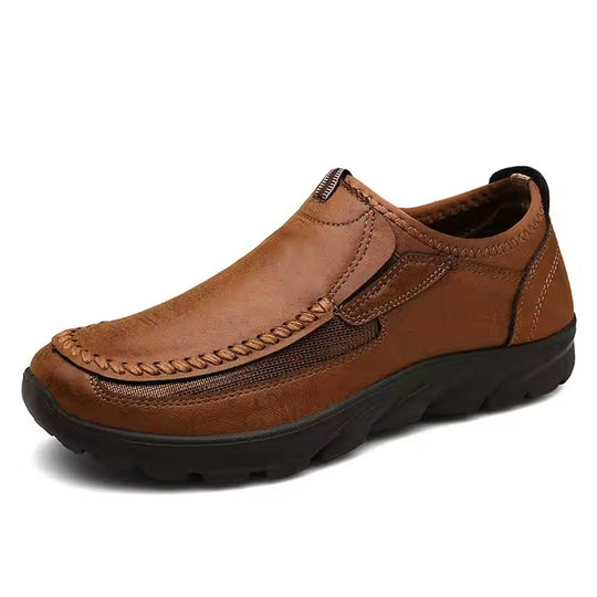 Mocassin orthopédique homme semelle ergonomique marron