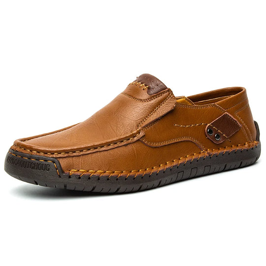 Mocassin orthopédique homme souple et marche confort camel